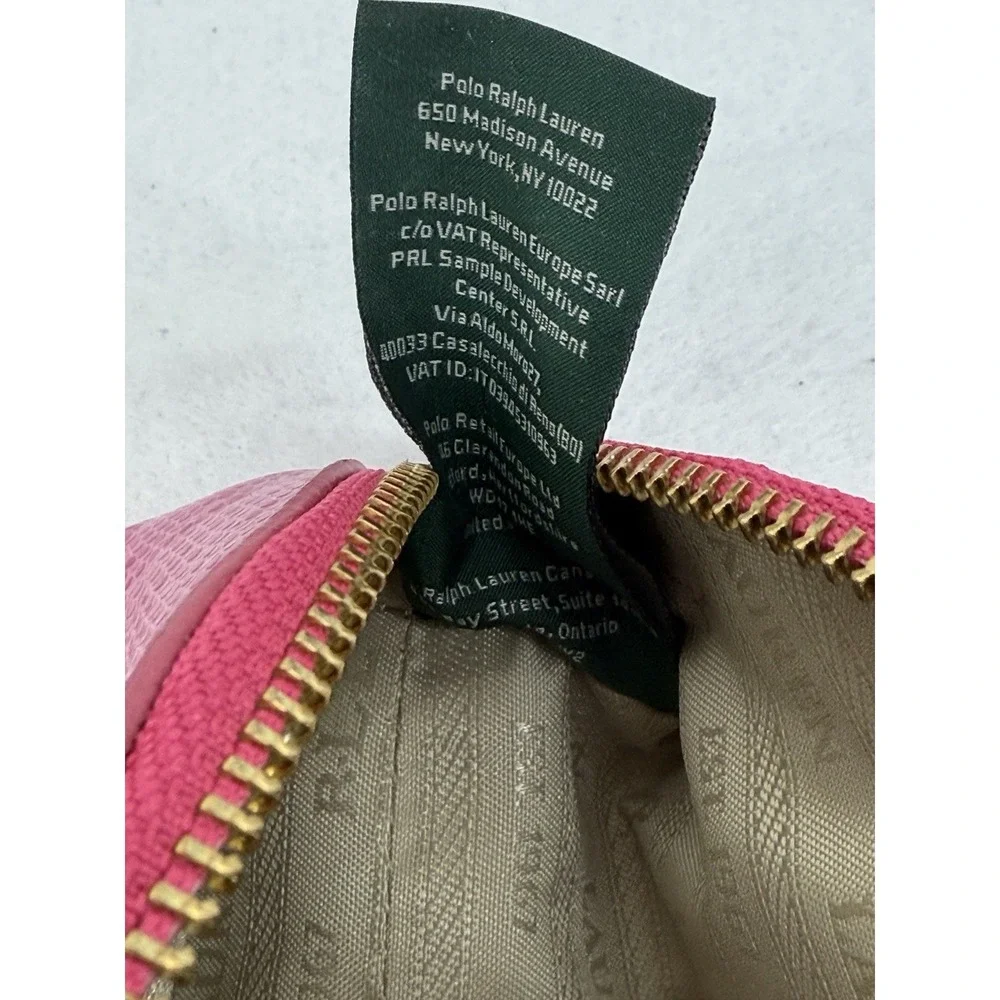 NWOT Lauren Ralph Lauren Pink Sloan Street‎ Triangle Cosmetic Bag